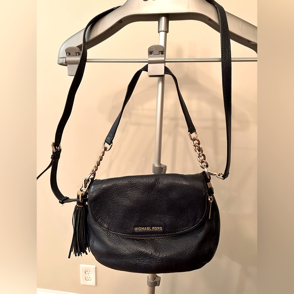 Navy blue leather Michael kors purse